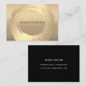 金ゴールドブラシ/ラックスグリッター 名刺 (正面/裏面)