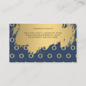 金ゴールドブラシ |六角パターンデザイナー 名刺 (裏面)