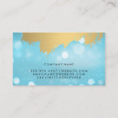 金ゴールドブラシ |《写真》ぼけ味スパークル背景 名刺 (裏面)