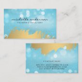 金ゴールドブラシ |《写真》ぼけ味スパークル背景 名刺 (正面/裏面)