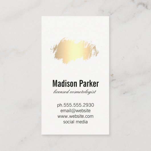 金ゴールドブラシ 名刺 (裏面)