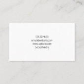 金ゴールドブラシ |大理石背景 名刺 (裏面)