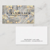 金ゴールドブラシ |大理石 名刺 (正面/裏面)