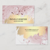 金ゴールドブラシ |抽象芸術モダンアート 名刺 (正面/裏面)