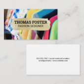 金ゴールドブラシ |服のラック 名刺 (正面/裏面)