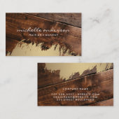 金ゴールドブラシ |木材 名刺 (正面/裏面)