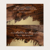 金ゴールドブラシ |木材 名刺 (外部フラット)