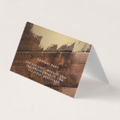 金ゴールドブラシ |木材 名刺 (裏面)