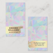 金ゴールドブラシ | 虹色の金属幾何学 名刺 (正面/裏面)