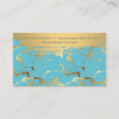 金ゴールドブラシ |金ゴールドティール(緑がかった色) 名刺 (裏面)