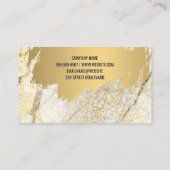 金ゴールドブラシ | 金ゴールドテクスチャ | 大理石背景 名刺 (裏面)