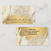 金ゴールドブラシ | 金ゴールドテクスチャ | 大理石背景 名刺 (正面/裏面)