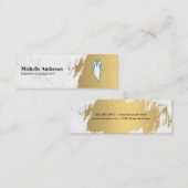 金ゴールドブラシ | Wardrobeアーティスト |ファッショニスタ | スキニー名刺 (正面/裏面)
