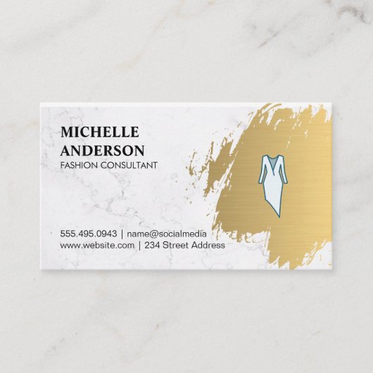 金ゴールドブラシ | Wardrobeアーティスト |ファッションデザイナ 名刺 (正面)