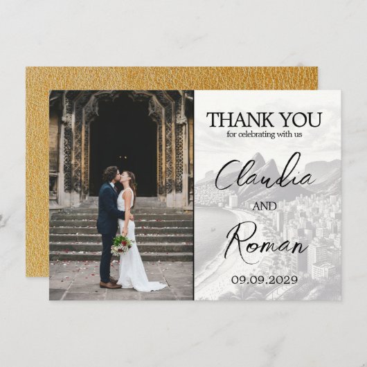 金ゴールドブラジル旅券 サンキューカード (正面/裏面)