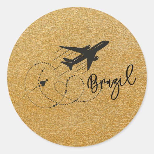 金ゴールドブラジル旅券 ラウンドシール (正面)