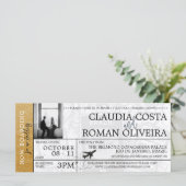 金ゴールドブラジ結婚ルの搭乗券招待状 (スタンド正面)