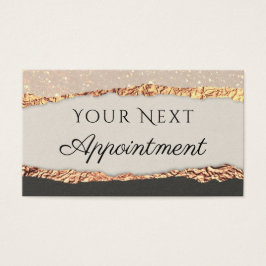 金ゴールドブラックきらめく紙アポイントメントカード