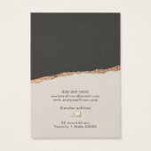 金ゴールドブラックきらめく紙イヤリングディスプレイカード (裏面)