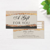 金ゴールドブラックきらめく紙ギフトカード (デスク)