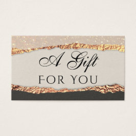 金ゴールドブラックきらめく紙ギフトカード