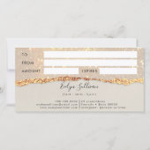 金ゴールドブラックきらめく紙ギフト券 (裏面)