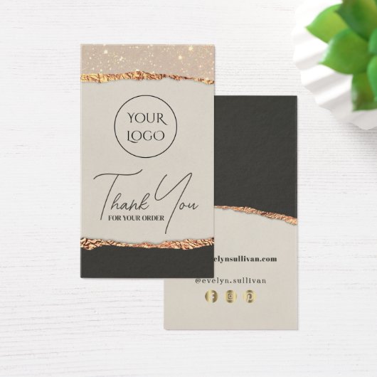 金ゴールドブラックきらめく紙パッケージの挿入 (デスク)