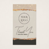 金ゴールドブラックきらめく紙パッケージの挿入 (正面)