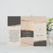 金ゴールドブラックきらめく紙パンフレット (スタンド正面)