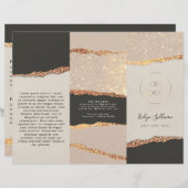 金ゴールドブラックきらめく紙パンフレット (正面/裏面)