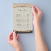 金ゴールドブラックきらめく紙価格表フライヤー チラシ (ハンドル)