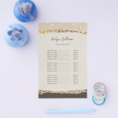 金ゴールドブラックきらめく紙価格表フライヤー チラシ (シングル)