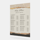 金ゴールドブラックきらめく紙価格表 アクリルサイン (傾斜)