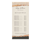 金ゴールドブラックきらめく紙価格表 ラックカード (正面)