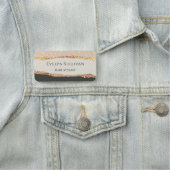 金ゴールドブラックきらめく紙名タグ 名札 (インサイチュ)