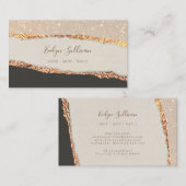 金ゴールドブラックきらめく紙名刺 名刺 (正面/裏面)