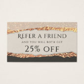 金ゴールドブラックきらめく紙紹介カード (正面)