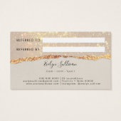 金ゴールドブラックきらめく紙紹介カード (裏面)