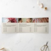 金ゴールドブラックきらめく紙3折パンフレット 三つ折りカード (内部)