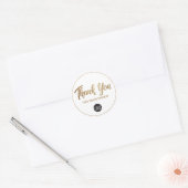 金ゴールドブラックご注文ありがとうございます ラウンドシール (封筒)