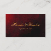 金ゴールドブラックとレッドのQRコード結婚 エンクロージャーカード (正面)