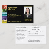 金ゴールドブラックの写真旅行代理店 名刺 (正面/裏面)