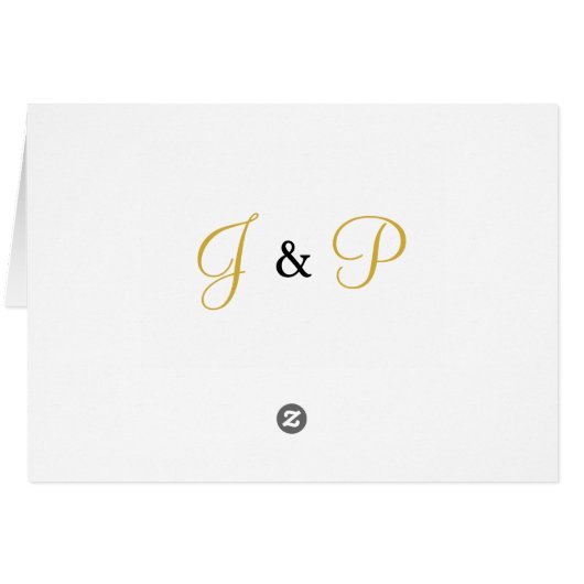 金ゴールドブラックの結婚ハートありがとう (裏面横)