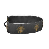 金ゴールドブラックの金属箔ミツバチ アスレチックヘッドバンド (左)