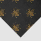 金ゴールドブラックの金属箔ミツバチ 薄葉紙 (詳細)