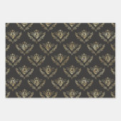金ゴールドブラックアピールクイーンビー ラッピングペーパーシート (正面)