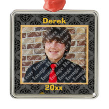 金ゴールドブラックアンドグレーダマスクキープスクオーナメント