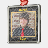 金ゴールドブラックアンドグレーダマスクキープスクオーナメント メタルオーナメント (左)