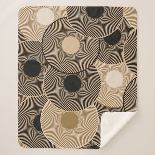 金ゴールドブラックアークホイール：抽象芸術 シェルパブランケット (正面)