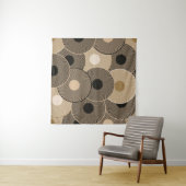 金ゴールドブラックアークホイール：抽象芸術 タペストリー (インサイチュ)